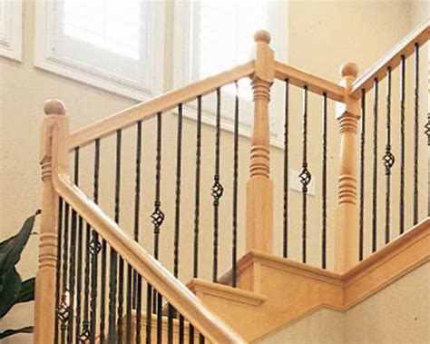 The metal round single collar spindle perfectly complements any contemporary design or decor. Wood and Metal Stair Railing Spindles deck railing at http ...
