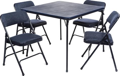 Xl Series Folding Card Table And Fabric Padded Chair Set
