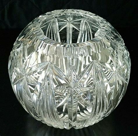 Heavy Lead Hand Cut Vintage Crystal Bowl EBay