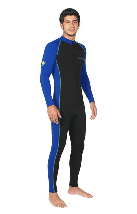 Men Full Body Stinger Swimsuit Dive Skin Upf50 Black Royal Lime