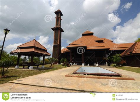 Ulul Albab Mosque Masjid Kayu Seberang Jertih In Terengganu Stock