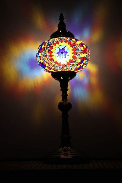 Turkish Mosaic Table Lamp Xlarge Mosaic Fire Ball Nirvana