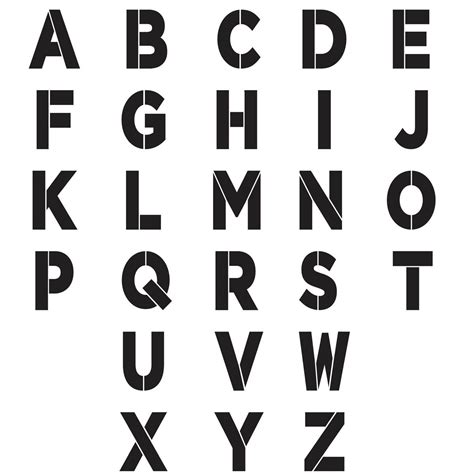 Shop Plaid Folkart Alphabet And Monogram Paper Stencils Bold Font 5