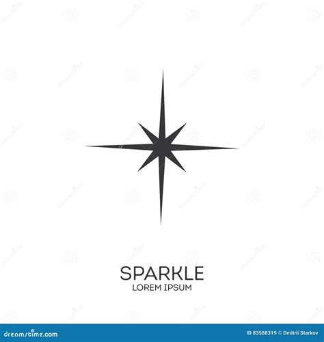 Sparkle Icon Set Shiny Cartoon Stars Glowing Light Effect Stars And