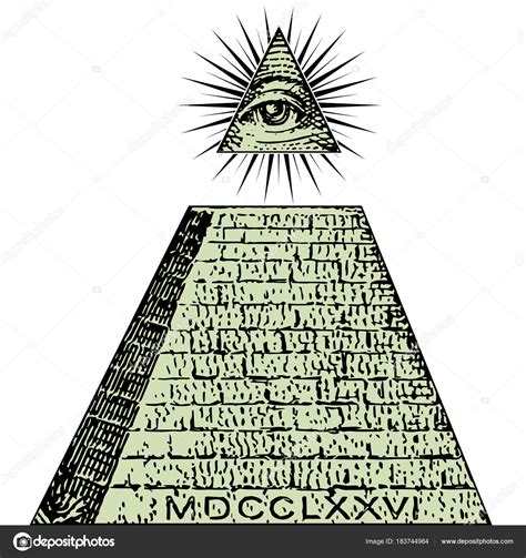 New World Order One Dollar Pyramid Illuminati Symbols Bill Masonic