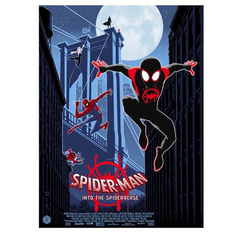 Marvel Into The Spider Verse Lithograph Print By Brian Miller