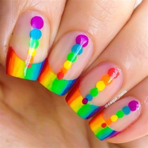 Rainbow Acrylic Nail Designs