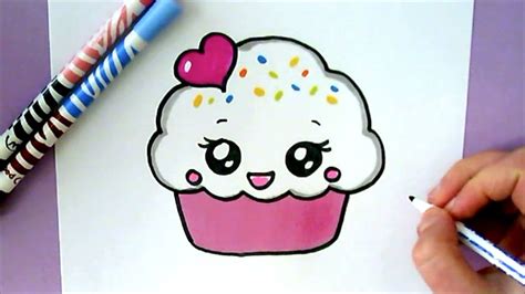 How To Draw A Cute Cupcake At Drawing Tutorials