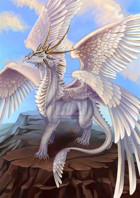 White Dragon By Saarl On Deviantart Dragones Imágenes De Dragón
