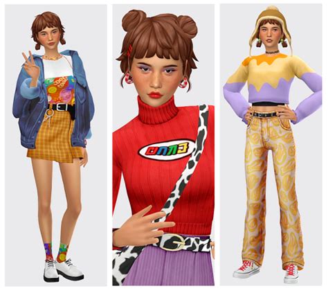 Muckleberry Jam Artsy Outfit 90s Outfit Sims 4 Mods Clothes Sims 4