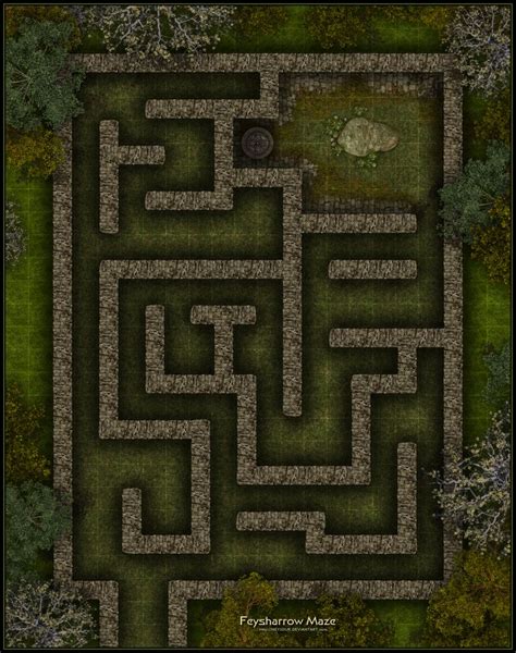 Feysharrow Maze By Neyjour On Deviantart Fantasy Map D D Maps