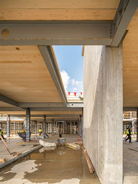 Corporate Campus Construction Mass Timber Steel Hybrid Structure With