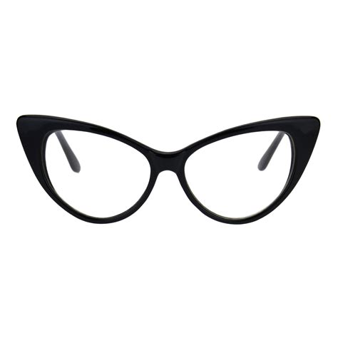 Classic Womens Gothic Clear Lens Cat Eye Glasses Black Walmart