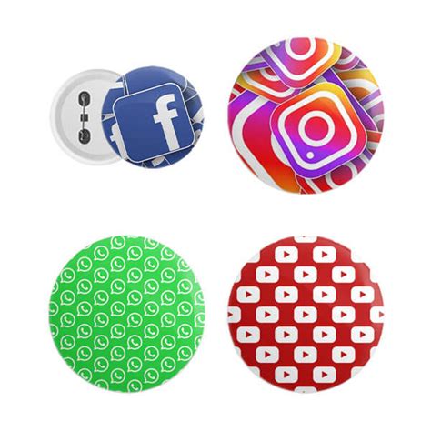 Social Media Design Custom Personalized Button Badge Online Yourprint