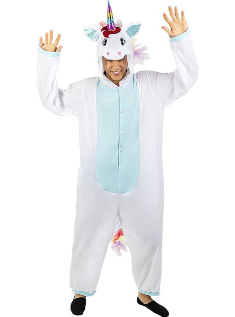 Blue Unicorn Onesie Costume For Adults Express Delivery Funidelia