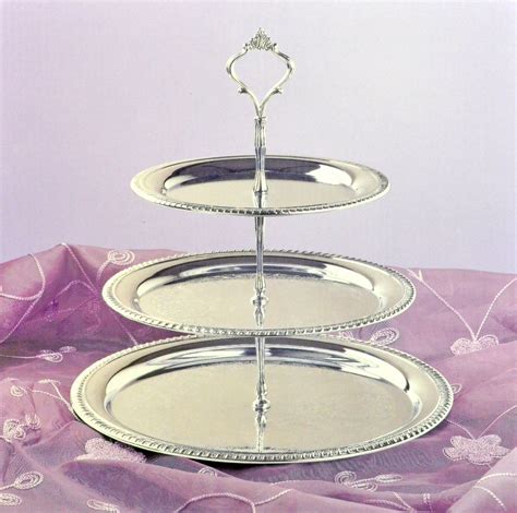 3 Tier Chrome Plated Serving Tray Kitchen And Dining
