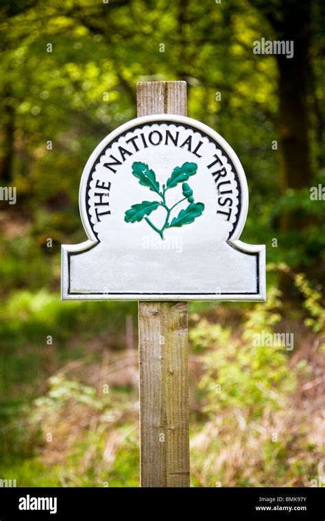 National Trust Signpost England Uk Close Up Stock Photo Alamy