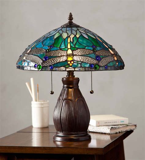 Table Lamp Hand Painted Lamp Floral Themed Lamp Stained Glass Lamp Accent Lamp Home And Living