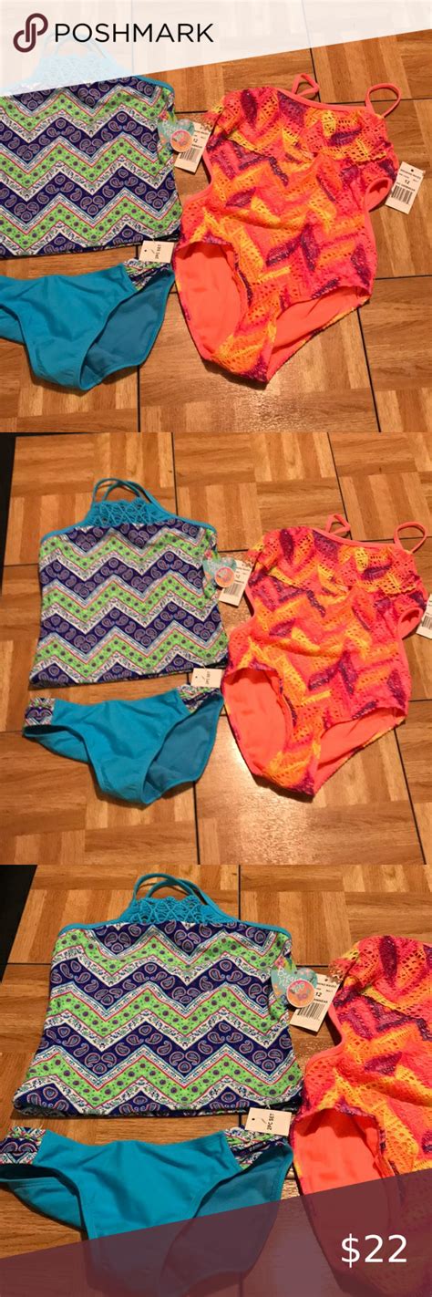Bundle Of Breaking Waves Swimsuits Size Nwt In Size Swimsuits Size Girls