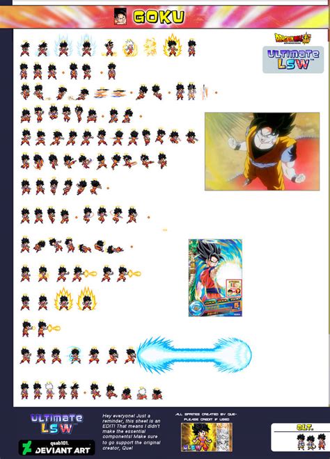 Goku Super Saiyan Power Ulsw Sheet By Saribs On Deviantart