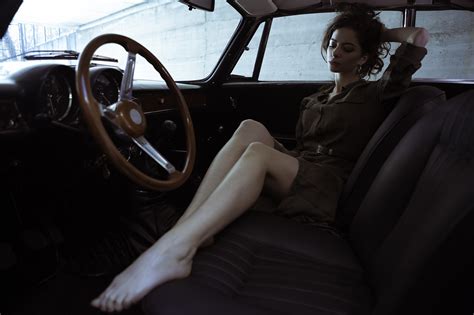 Legs Barefoot Women Women With Cars Miki Kraviz Model Car