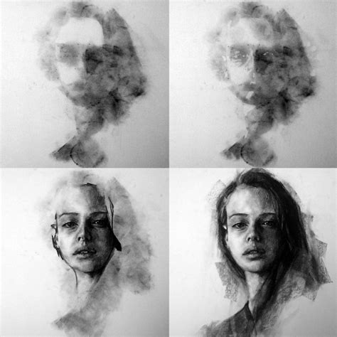 Step By Step Charcoal Portrait Pencil Art Drawing