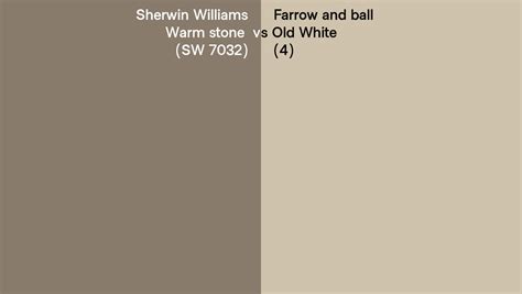 Sherwin Williams Warm Stone SW 7032 Vs Farrow And Ball Old White 4