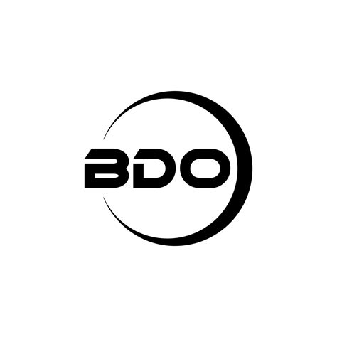 Bdo Letra Logo Diseño En Ilustración Vector Logo Caligrafía Diseños