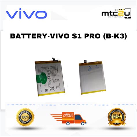 Battery Vivo S1 Pro B K3bateri Vivo S1 Pro B K3 Shopee Malaysia