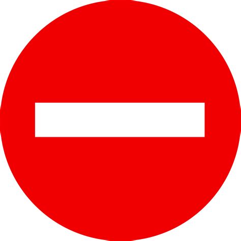 Clipart No Entry Road Sign Blocked Icon
