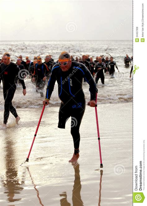 Disabled Athlete At Ironman Editorial Stock Photo Image Of People