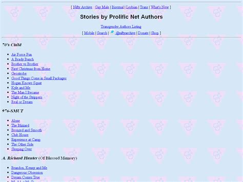 Nifty Archive Prolific Authors