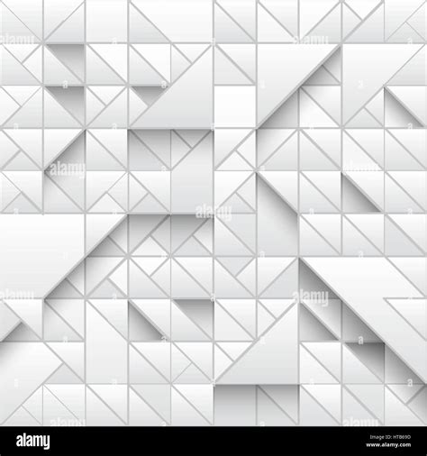 White Triangle Geometric Seamless Pattern Background 3d Design With