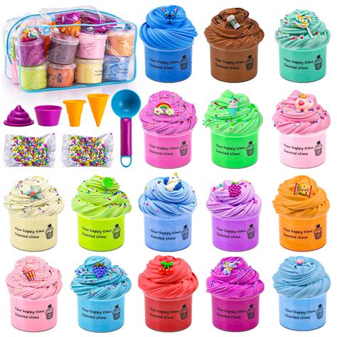 Buy Fluffy Butter Slime Kits For Girls And Boys 16 Packs Diy Soft