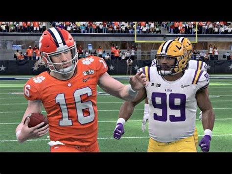 College football video games back in 2020? Madden 20 Gameplay Clemson Tigers vs LSU Tigers (NCAA ...