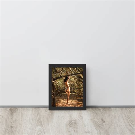 Fine Art Female Nude In The Woods Framed Photo Paper Poster Etsy