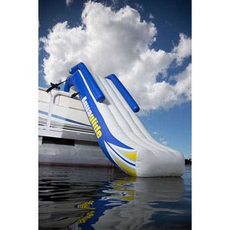 Aquaglide Freefall Pontoon Slide Pontoon Water Design Inflatable Slide