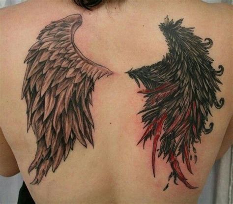Perfect example of the duality of good and bad 250+ Best Angel Devil Tattoo Designs (2020) Demon vs God Ideas