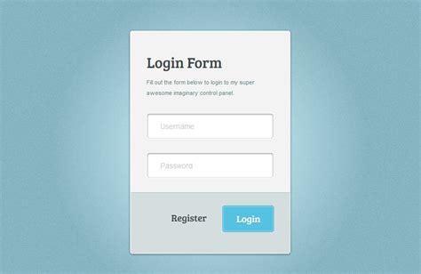 Website Login Form Template Contoh Gambar Template