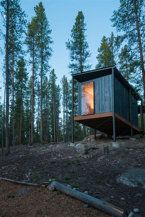 Located On A Steep Hillside In A Lodgepole Pine Forest These Cabins