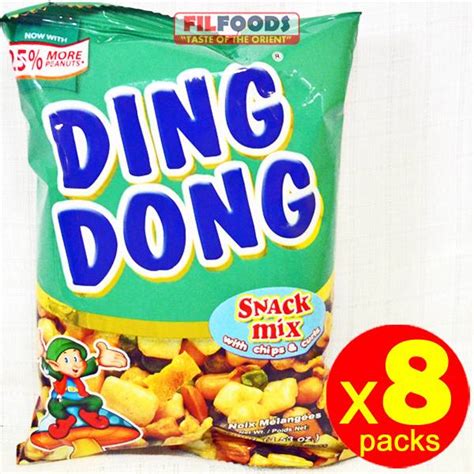 8 x dingdong ding dong snack mix with chips and curls green pack 100g ebay