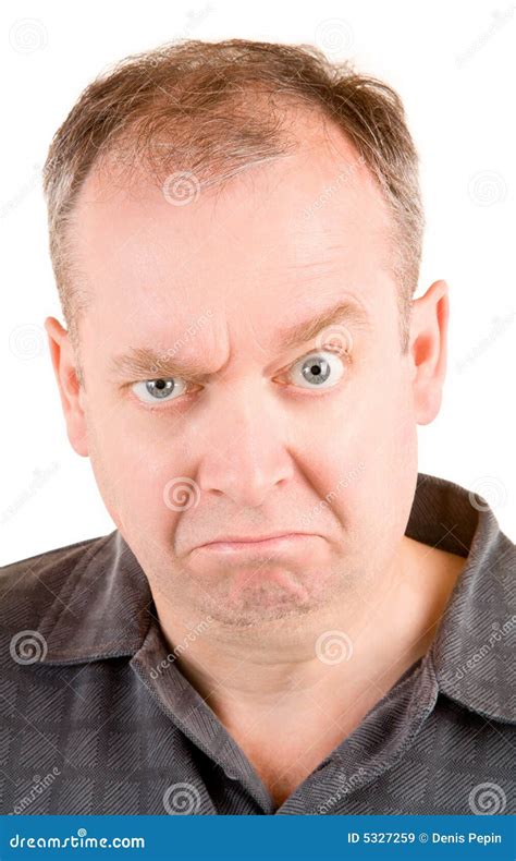 Grumpy Middle Aged Man Stock Image Image Of Aged Annoyed 5327259