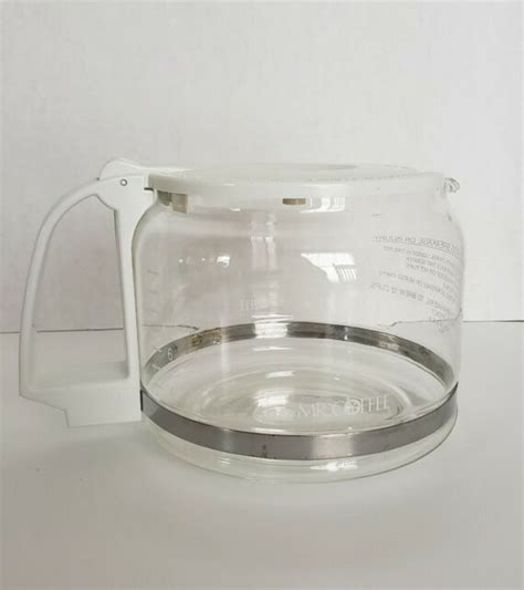 Mr Coffee 12 Cup Replacement Glass Carafe Decanter Pot White Lid
