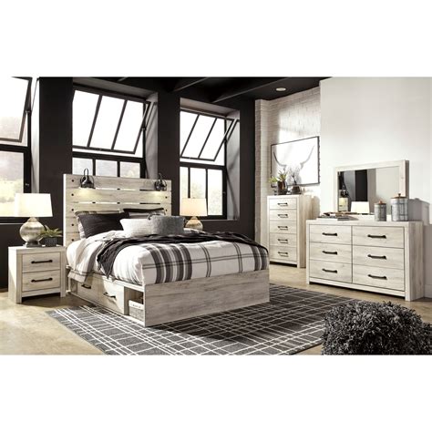 Ashley Signature Design Cambeck B192b24 Rustic Queen Storage Bed With 4