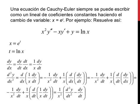 Ecuacion De Cauchy Euler