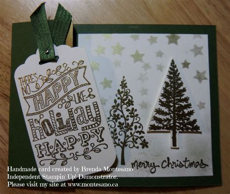 Holiday Card Made Using Stampin Up Festival Of Trees Stamp Set