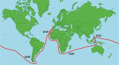 Map Of Travels Ferdinand Magellan