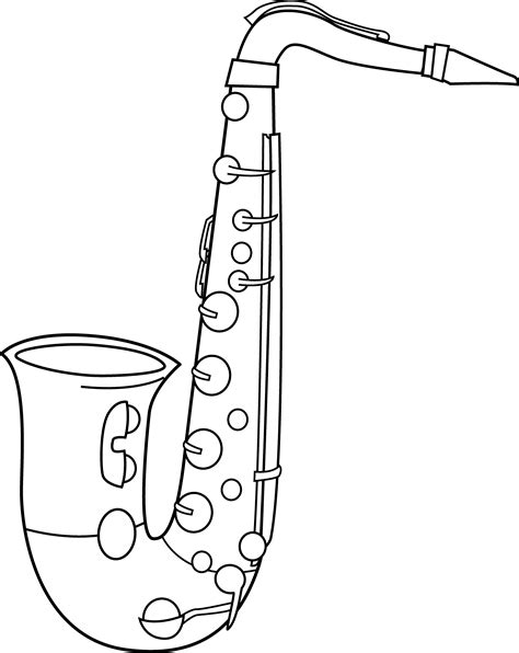 The advantage of transparent image is that it. Black and White Saxophone Design - Free Clip Art