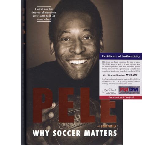 Pelé Signed Book Why Soccer Matters Psadna Coa Signedforcharity