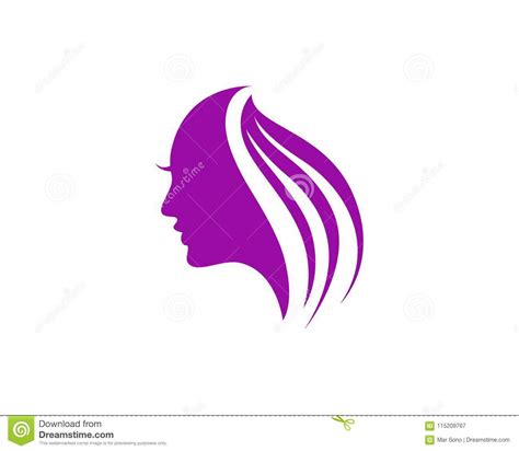 Hair Woman And Face Logo And Symbols Stock Vector Illustration Of
